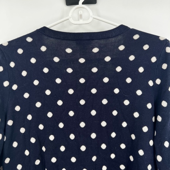 Talbots polka dot cardigan SP black white - Picture 7 of 12